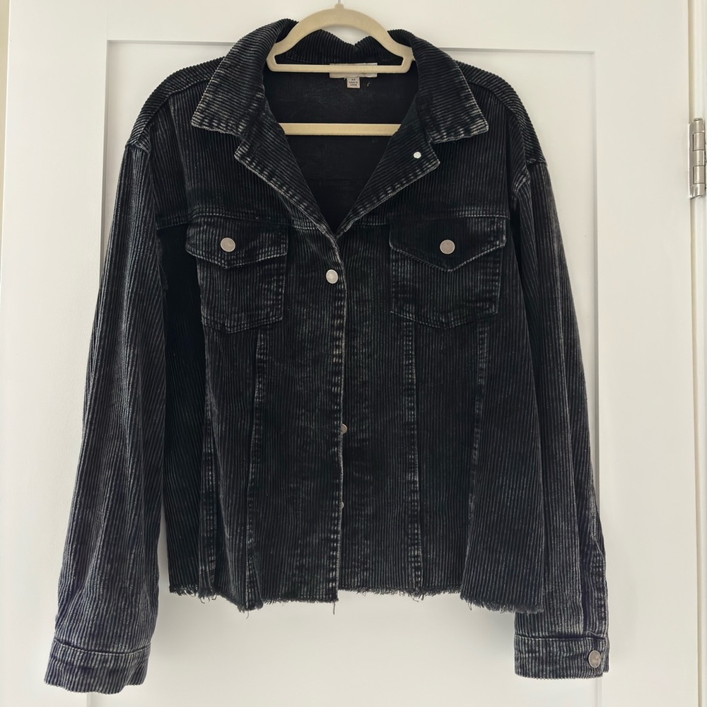 Washed out back corduroy jacket